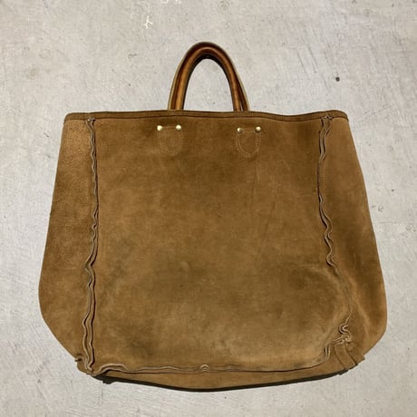 1970's Unknown Suede Leather Tote Bag