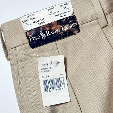 1990's〜 Polo by Ralph Lauren Herringbone Trousers Deadstock