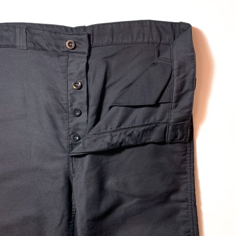 1950's〜 French Unknown Black Moleskin Trousers