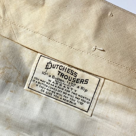 1930's DUTCHESS TROUSERS Linen Golf Pants Deadstock