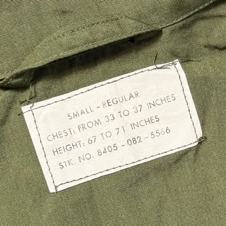 1960's US.ARMY Jungle Fatigue 2nd Jacket Deadstock