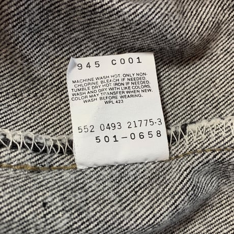 1990's Levi's 501 Black Denim Pants