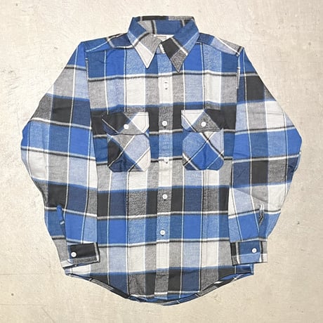 1960's MONTGOMERY WARD Heavy Flannel L/S Shirt Deadstock