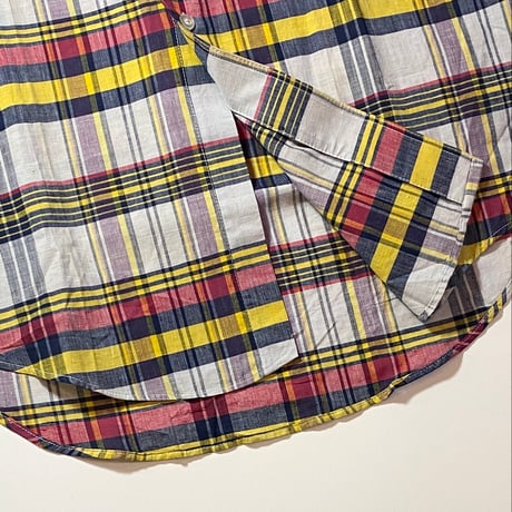1960's DONEGAL Indian Madras L/S Shirt Deadstock