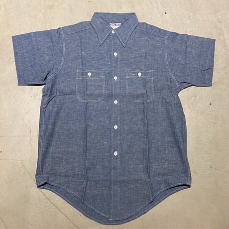 1950〜60's DOUBLE RINGER Chambray S/S Shirt Deadstock