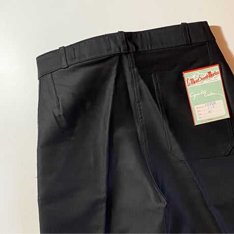 1950's〜 Le Mont Saint-Martin Black Moleskin Trousers Deadstock