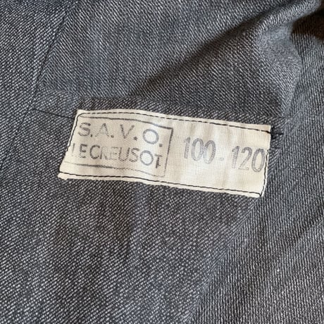 1950's French Military Black Chambray Atelier Coat Deadstock