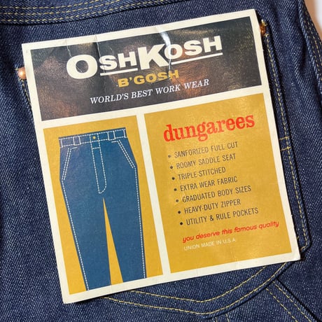 1970's OSHKOSH Denim Painter Pants Deadstock