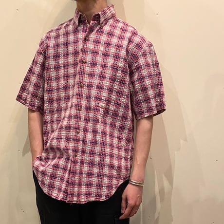 1980's L.L.Bean Seersucker S/S Shirt