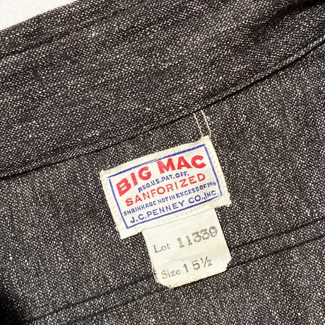 1950's BIG MAC Black Chambray L/S Shirt Deadstock