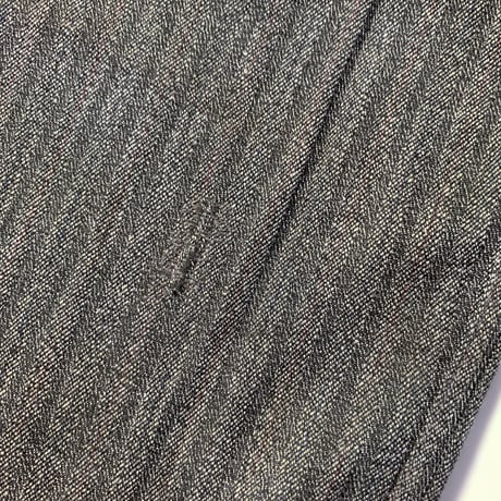 1930's〜 French Unknown Black Chambray Stripe Jacket