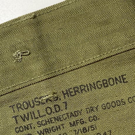 1950's US.ARMY M-47 Herringbone Trousers Deadstock