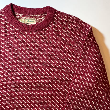 1980's L.L.Bean Bird's-eye Wool Sweater