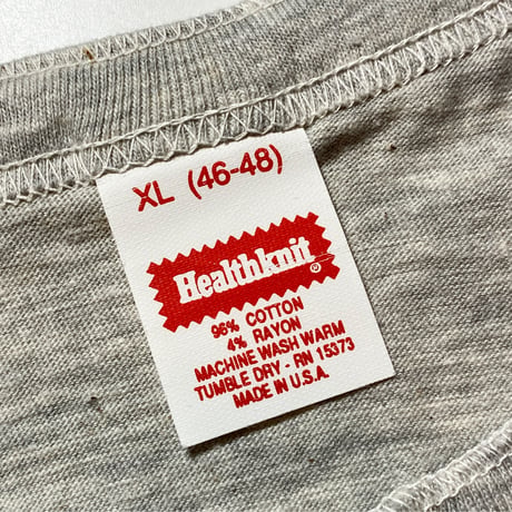 1980's〜 Healthknit Henleyneck Tee Deadstock