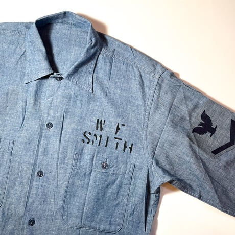 1960's US.NAVY Chambray L/S Shirt