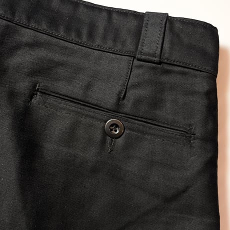 1950's LE CABLE Black Moleskin Trousers Deadstock