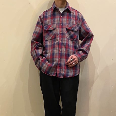 1990's FIVE BROTHER Heavy Flannel L/S Shirt