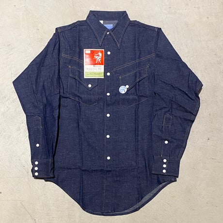 1950〜60's Roebucks Denim Western L/S Shirt Deadstock