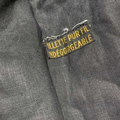 1940's A.BOHUON Black Linen Coat Deadstock