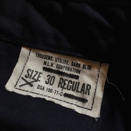 1970's US.NAVY Utility Trousers Straight