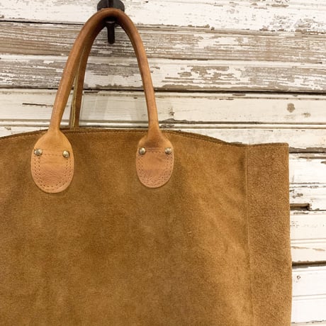 1970's Unknown Suede Leather Tote Bag