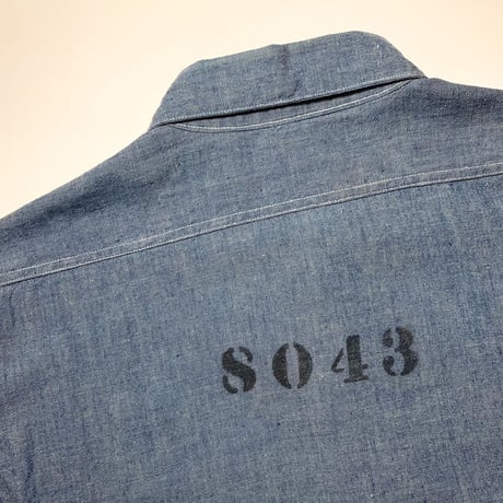 1940〜50's US.NAVY Chambray L/S Shirt