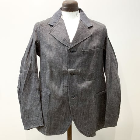 1950's British Unknown Black Denim Work Jacket
