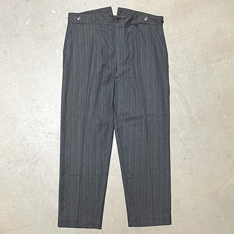 1940's FLERS Herringbone Stripe Trousers Deadstock