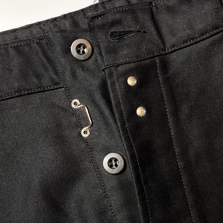 1950's LE CABLE Black Moleskin Trousers Deadstock