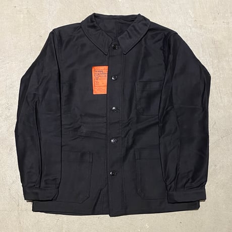 1950's Dubure&Deverchere Black Moleskin Jacket Deadstock