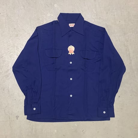 1950's New yorker Rayon L/S Shirt Deadstock