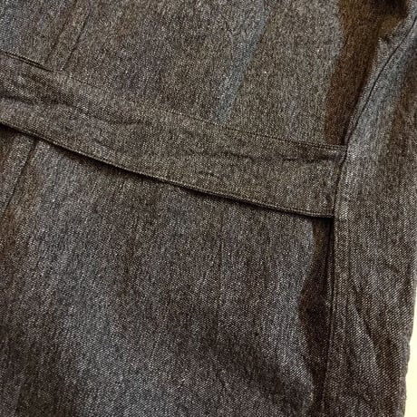 1950's French Unknown Black Chambray Atelier Coat