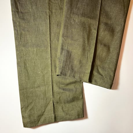 1950's British Army Green Denim Trousers Deadstock