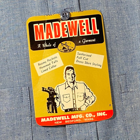 1970's MADEWELL Chambray L/S Shirt Deadstock