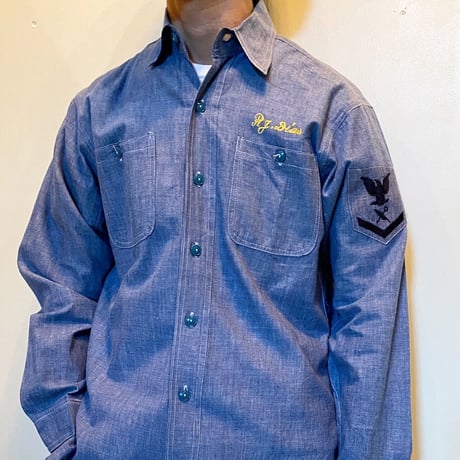 1950's〜 US.NAVY Chambray L/S Shirt