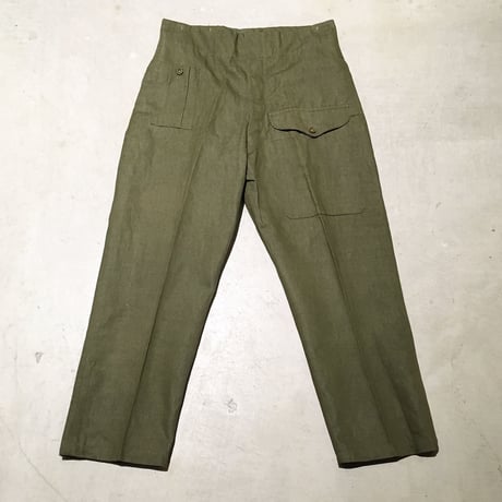 1950's British Army Green Denim Trousers Deadstock