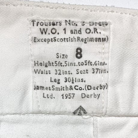 1950's British Military White Trousers