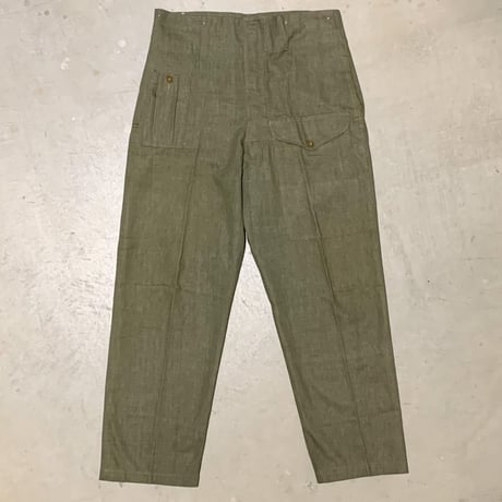 1950's British Army Green Denim Trousers Deadstock