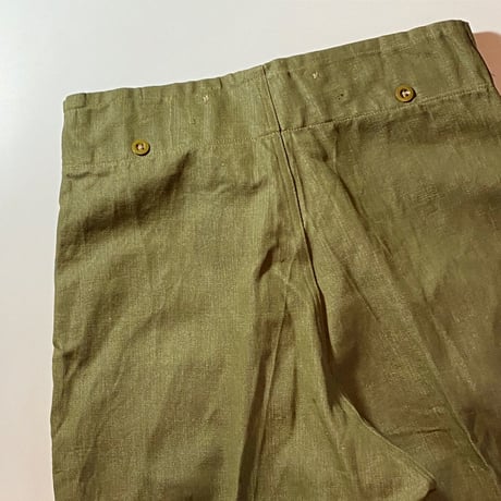 1950's British Army Green Denim Trousers Deadstock