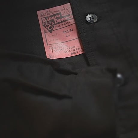 1950's Dubure&Deverchere Black Moleskin Jacket Deadstock