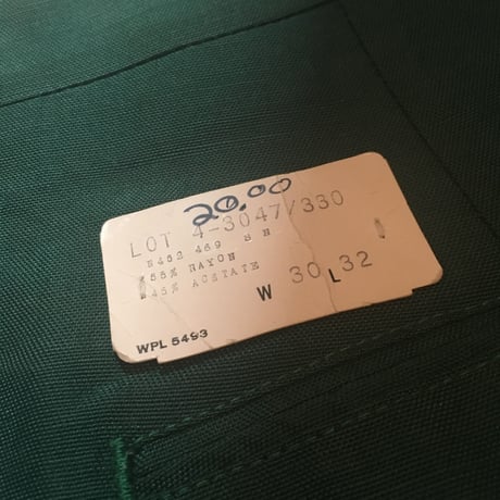 1960's Unknown Tapered Slacks Deadstock