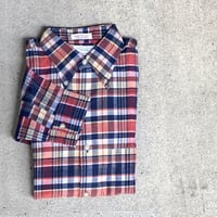 1960's BASKIN Indian Madras L/S Shirt Deadstock
