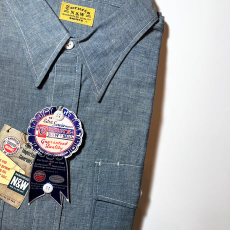 1950〜60's N&W Chambray L/S Shirt Deadstock