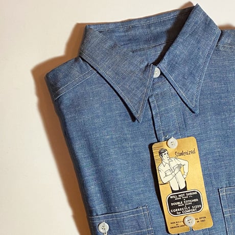 1950's〜 Unknown Chambray L/S Shirt Deadstock