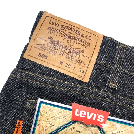 1990's Levi's 505 Black Denim Pants Deadstock