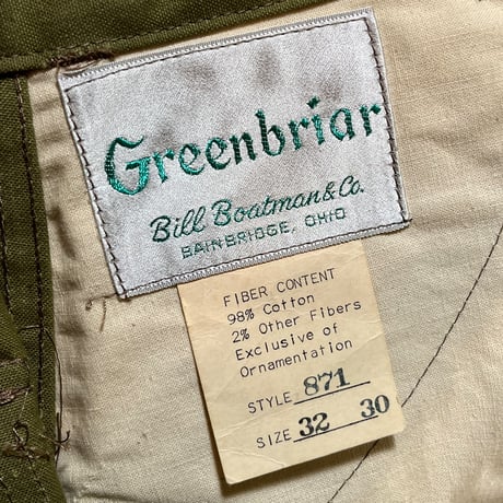 1950's〜 Green Briair Logger Pants Deadstock