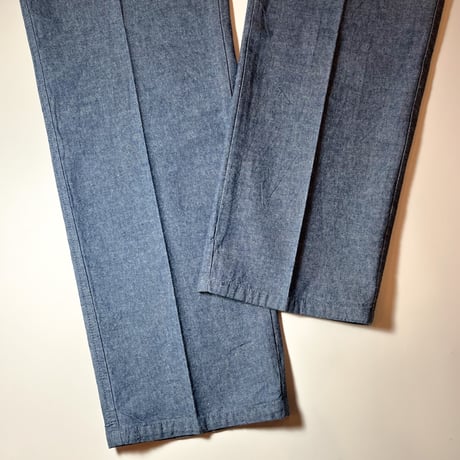 1980's Unknown Chambray Trousers Deadstock