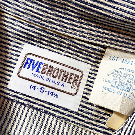1980's〜 FIVE BROTHER Hickory L/S Shirt Deadstock