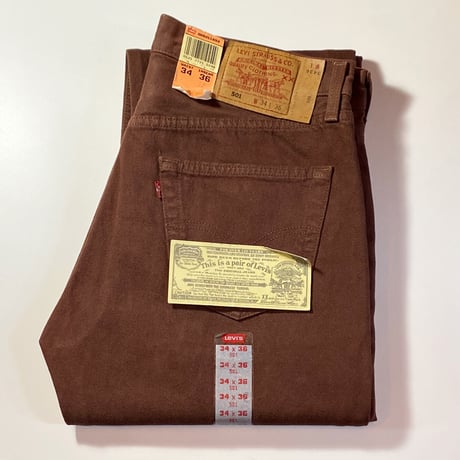 1990's Levi's 501 Brown Denim Pants Deadstock