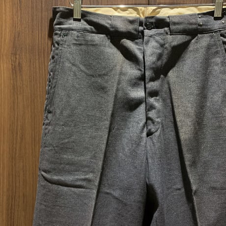1940's Unknown Black Chambray Trousers Deadstock